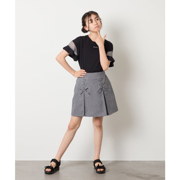 シアーギンガムキリカエスリーブＴシャツ | a.v.v【KIDS】 | 詳細画像58 