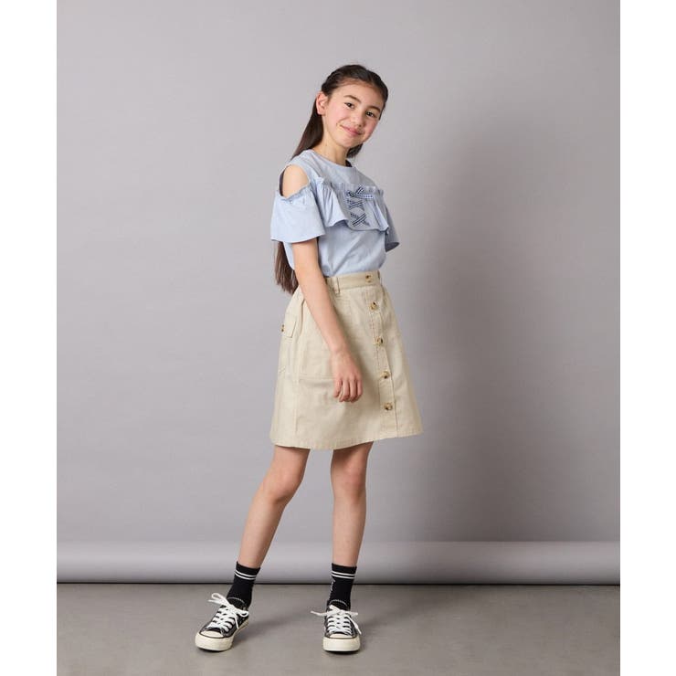 フリルオフショルTシャツ | a.v.v【KIDS】 | 詳細画像6 
