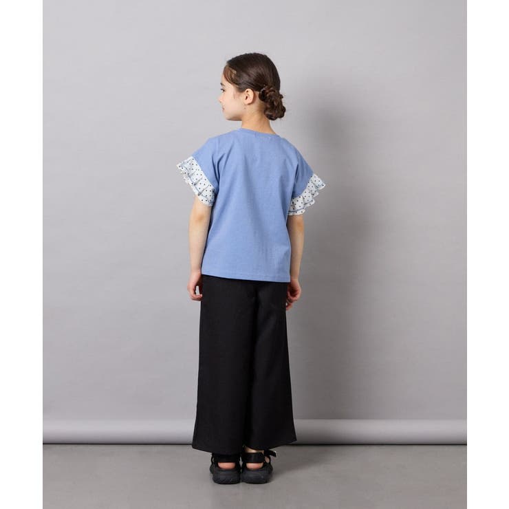 [110-160]【WEB限定】ドットチュール袖Tシャツ | a.v.v【KIDS】 | 詳細画像10 