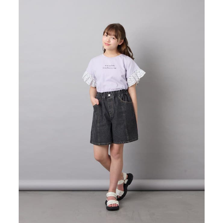 [110-160]【WEB限定】ドットチュール袖Tシャツ | a.v.v【KIDS】 | 詳細画像27 