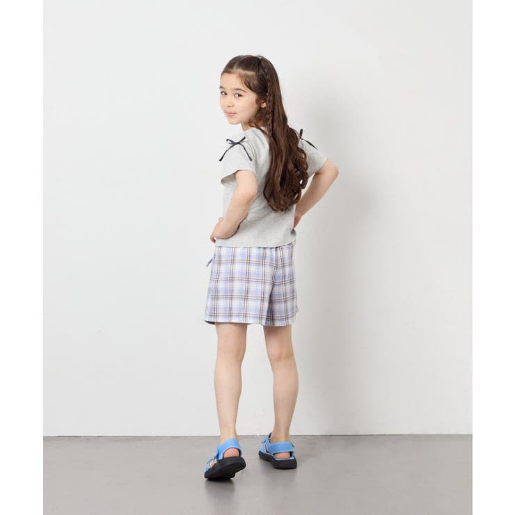 [120-160]【WEB限定】リボンロゴプリントTシャツ | a.v.v【KIDS】 | 詳細画像21 