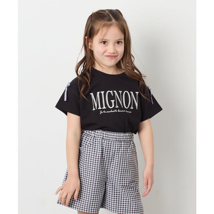[120-160]【WEB限定】リボンロゴプリントTシャツ | a.v.v【KIDS】 | 詳細画像24 