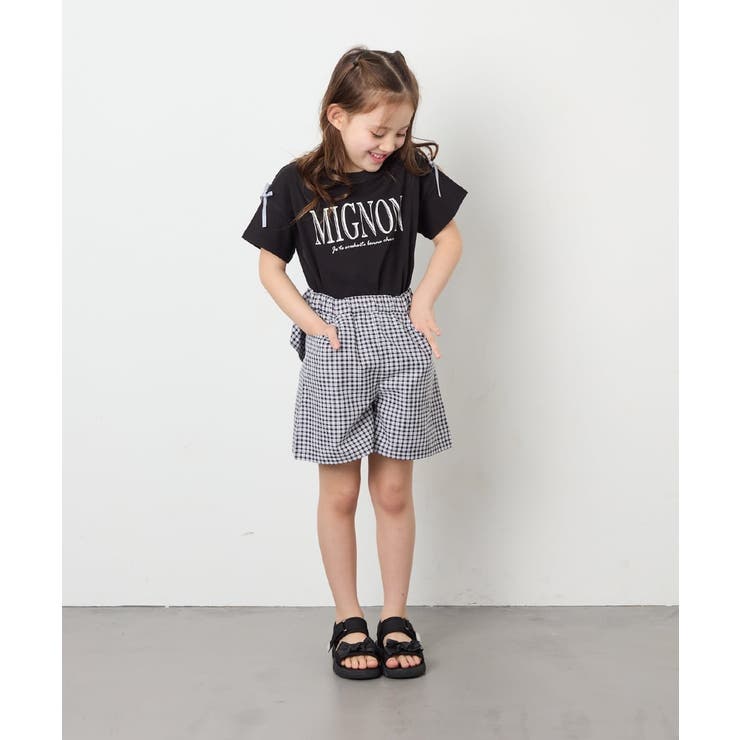 [120-160]【WEB限定】リボンロゴプリントTシャツ | a.v.v【KIDS】 | 詳細画像25 