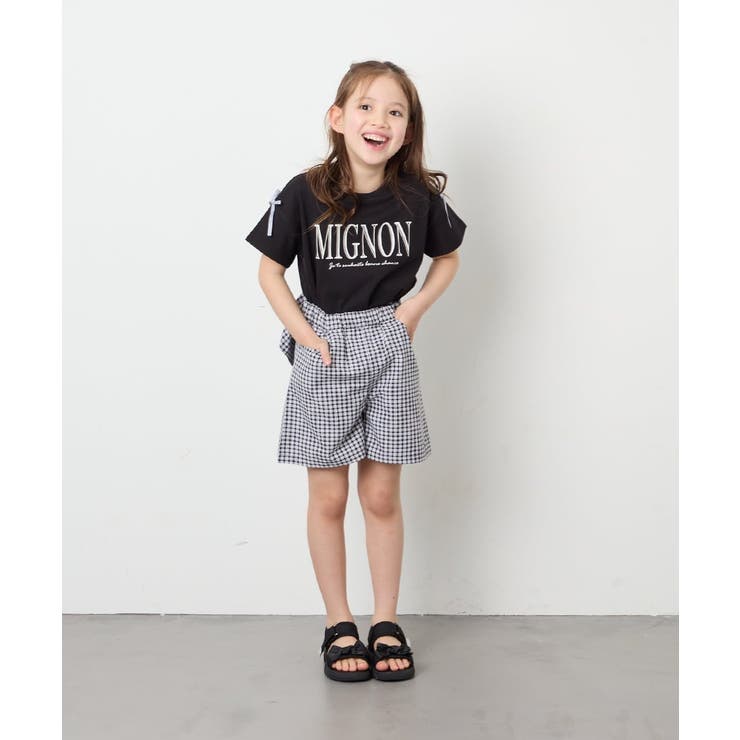[120-160]【WEB限定】リボンロゴプリントTシャツ | a.v.v【KIDS】 | 詳細画像26 