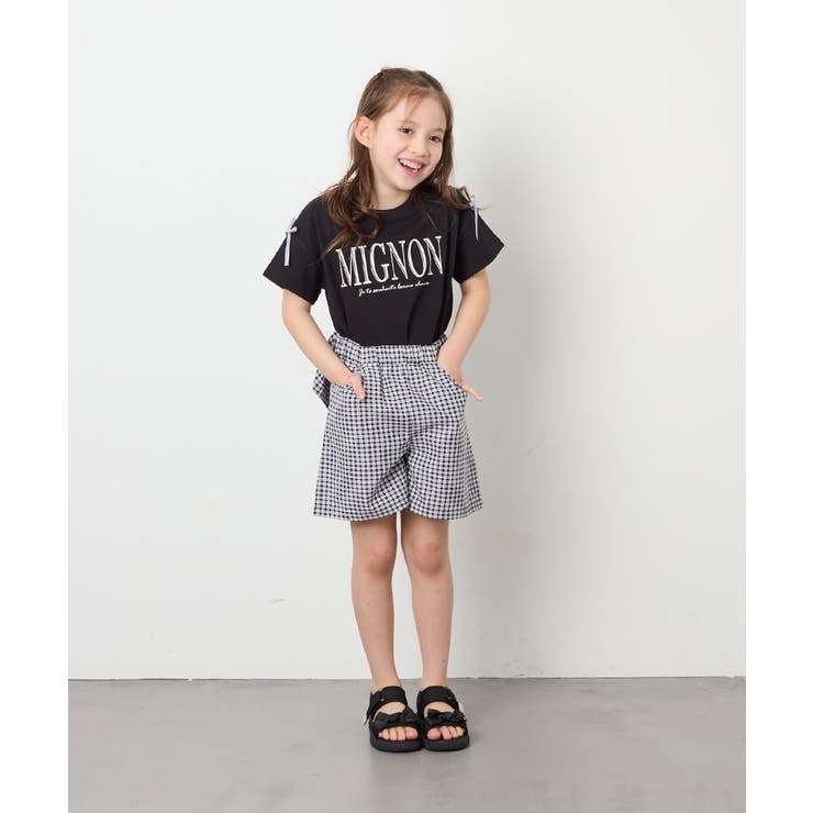 [120-160]【WEB限定】リボンロゴプリントTシャツ | a.v.v【KIDS】 | 詳細画像27 