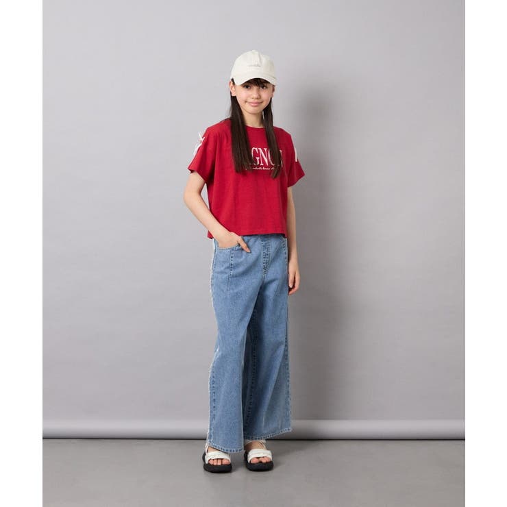 [120-160]【WEB限定】リボンロゴプリントTシャツ | a.v.v【KIDS】 | 詳細画像6 
