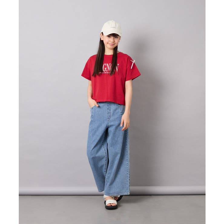 [120-160]【WEB限定】リボンロゴプリントTシャツ | a.v.v【KIDS】 | 詳細画像7 