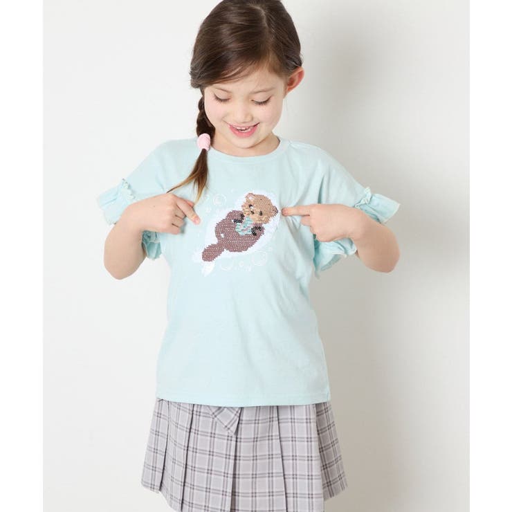 ライトブルー | [110-150]【接触冷感/綿100％】モチーフアソートTシャツ | a.v.v【KIDS】