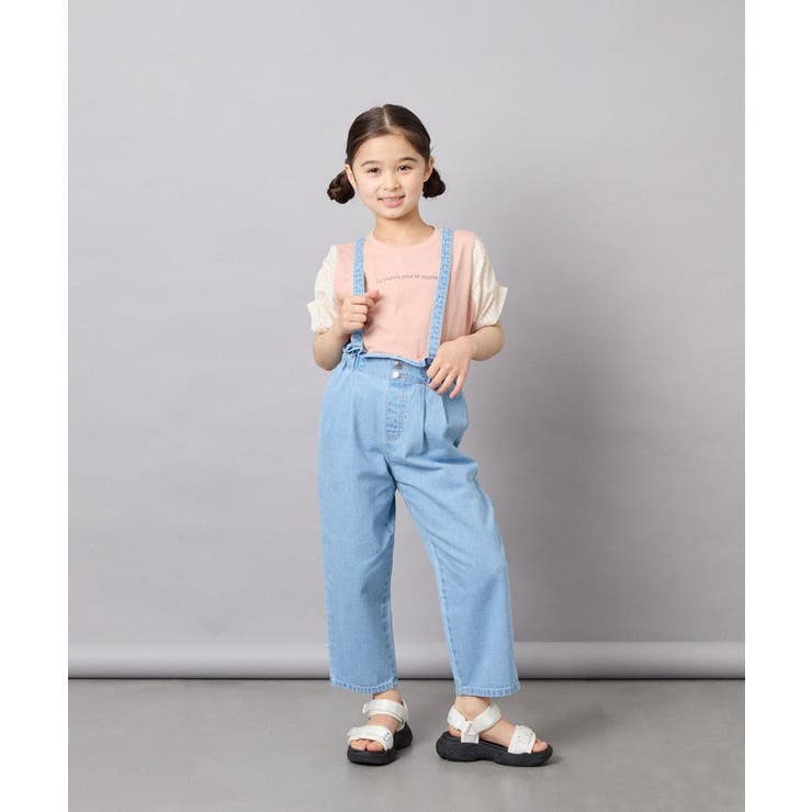 [110-160]【WEB限定】シアーギンガムスリーブTシャツ | a.v.v【KIDS】 | 詳細画像12 