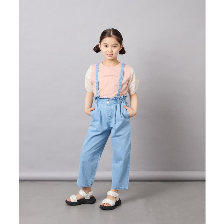 [110-160]【WEB限定】シアーギンガムスリーブTシャツ | a.v.v【KIDS】 | 詳細画像13 