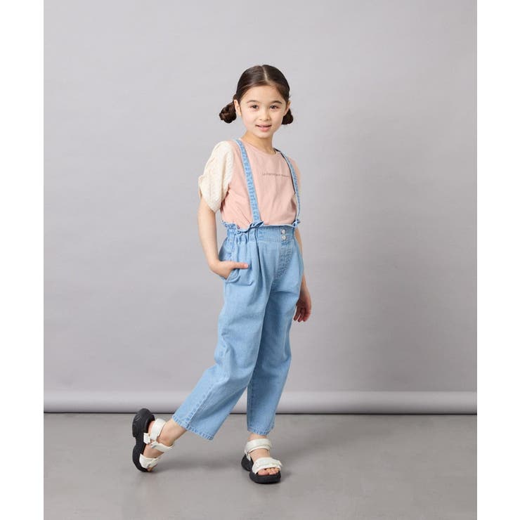 [110-160]【WEB限定】シアーギンガムスリーブTシャツ | a.v.v【KIDS】 | 詳細画像14 