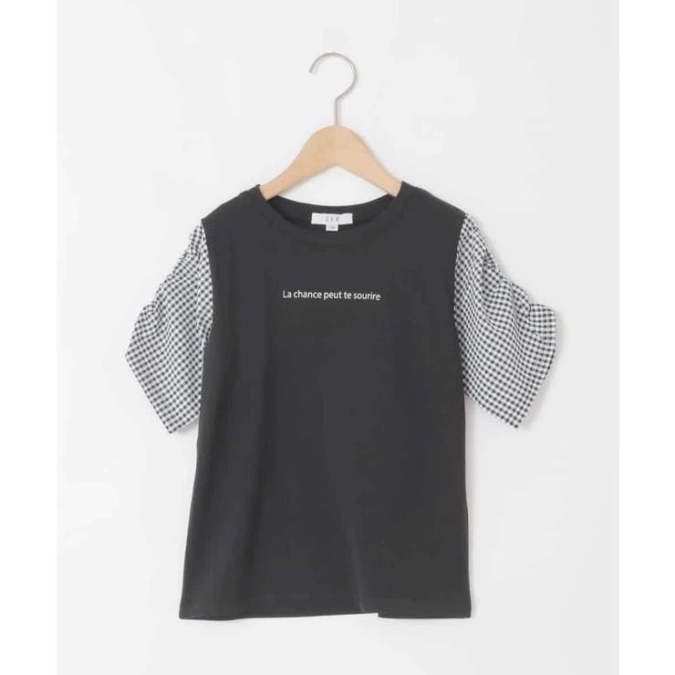 [110-160]【WEB限定】シアーギンガムスリーブTシャツ | a.v.v【KIDS】 | 詳細画像42 
