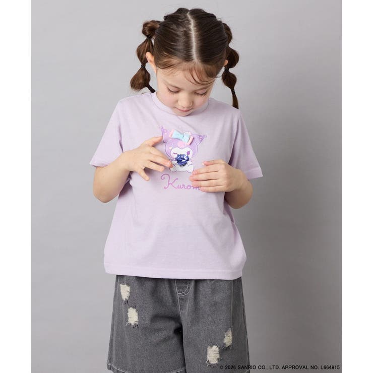 [110-140]【数量限定】[シナモロール＆クロミ]スパンコールTシャツ | a.v.v【KIDS】 | 詳細画像24 