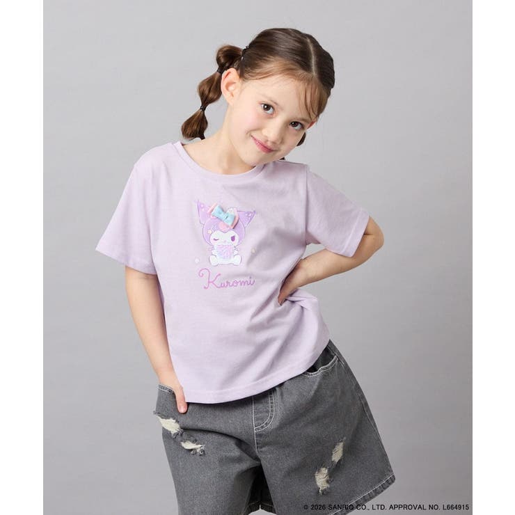 [110-140]【数量限定】[シナモロール＆クロミ]スパンコールTシャツ | a.v.v【KIDS】 | 詳細画像25 