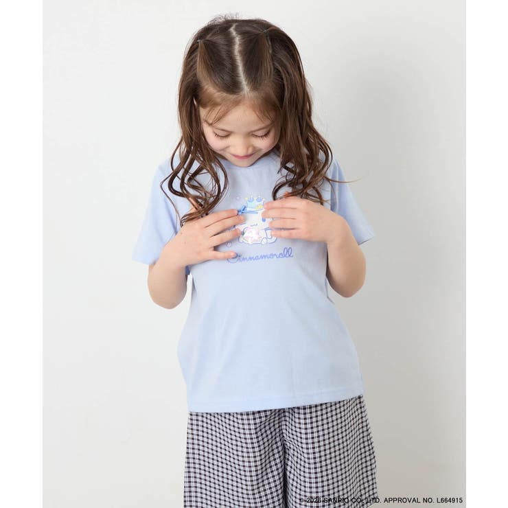 [110-140]【数量限定】[シナモロール＆クロミ]スパンコールTシャツ | a.v.v【KIDS】 | 詳細画像3 