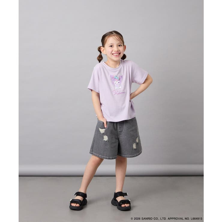 [110-140]【数量限定】[シナモロール＆クロミ]スパンコールTシャツ | a.v.v【KIDS】 | 詳細画像30 