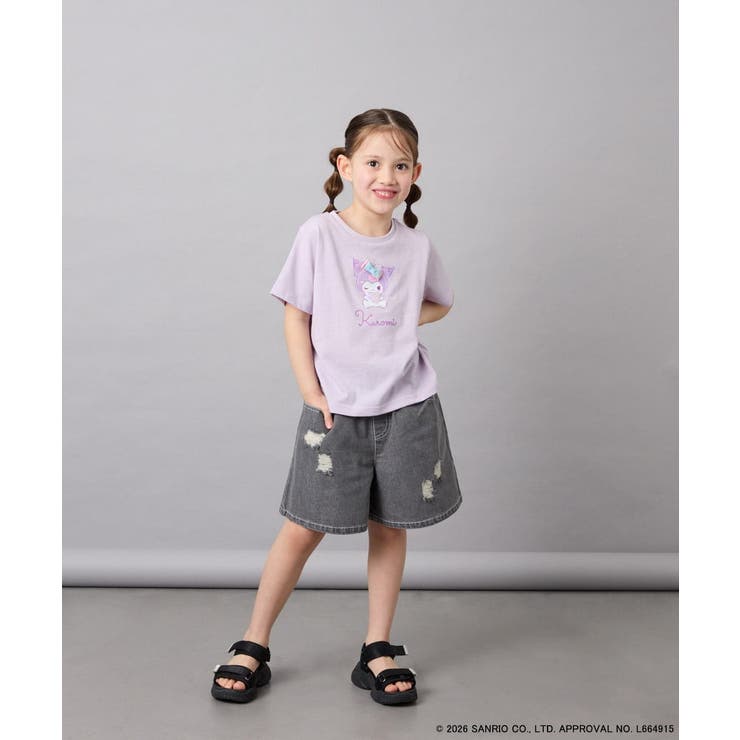 [110-140]【数量限定】[シナモロール＆クロミ]スパンコールTシャツ | a.v.v【KIDS】 | 詳細画像31 