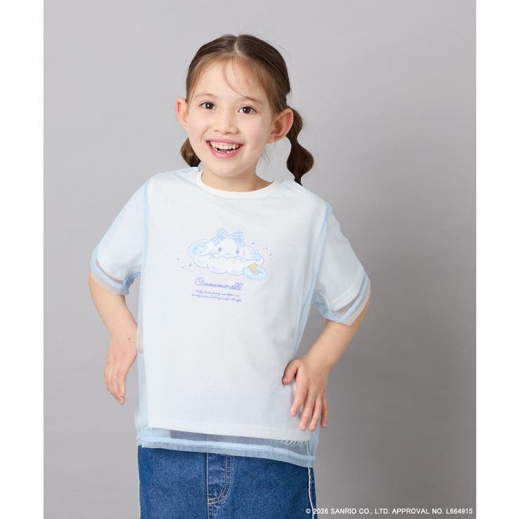 [120-150]【数量限定】[シナモロール＆クロミ]オーバーチュールTシャツ | a.v.v【KIDS】 | 詳細画像2 