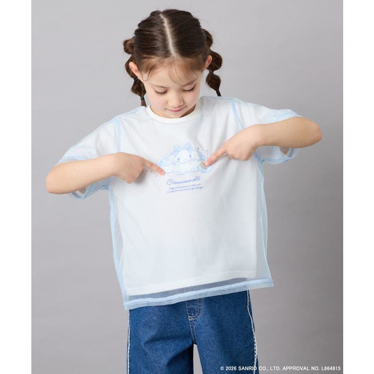 [120-150]【数量限定】[シナモロール＆クロミ]オーバーチュールTシャツ | a.v.v【KIDS】 | 詳細画像5 