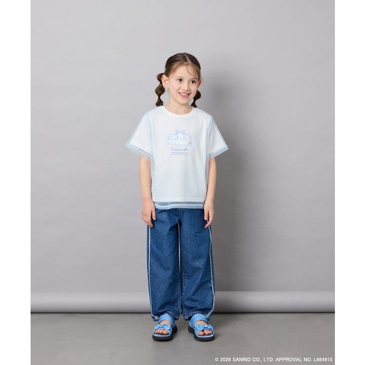 [120-150]【数量限定】[シナモロール＆クロミ]オーバーチュールTシャツ | a.v.v【KIDS】 | 詳細画像7 