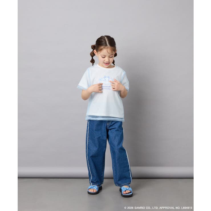 [120-150]【数量限定】[シナモロール＆クロミ]オーバーチュールTシャツ | a.v.v【KIDS】 | 詳細画像8 