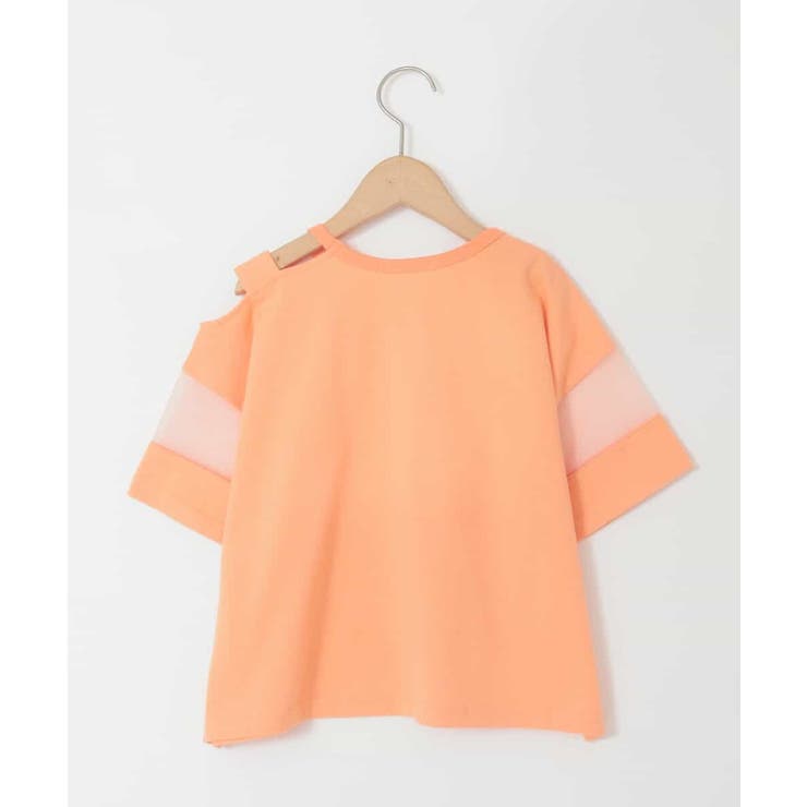 [120-160]アシメ肩シアーTシャツ | a.v.v【KIDS】 | 詳細画像10 