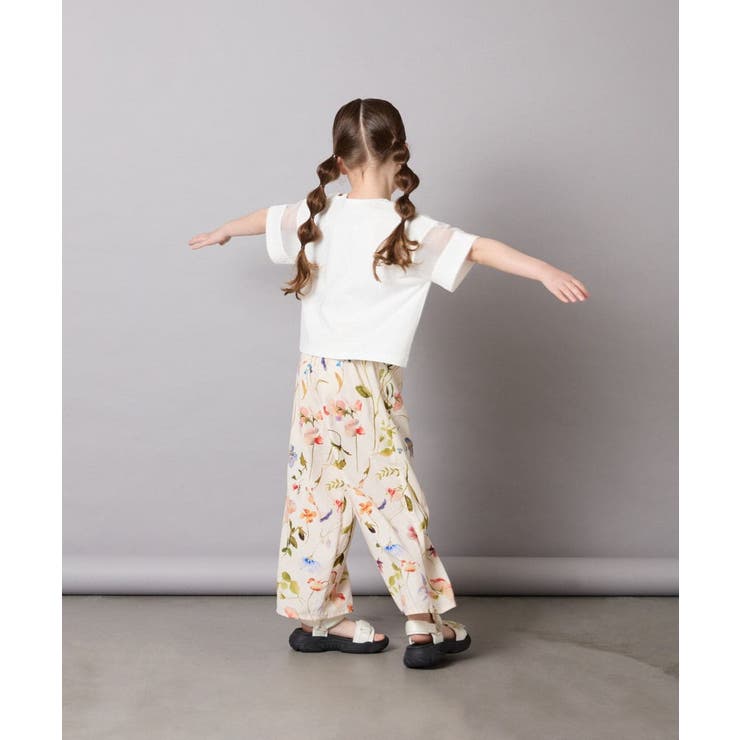 [120-160]アシメ肩シアーTシャツ | a.v.v【KIDS】 | 詳細画像25 
