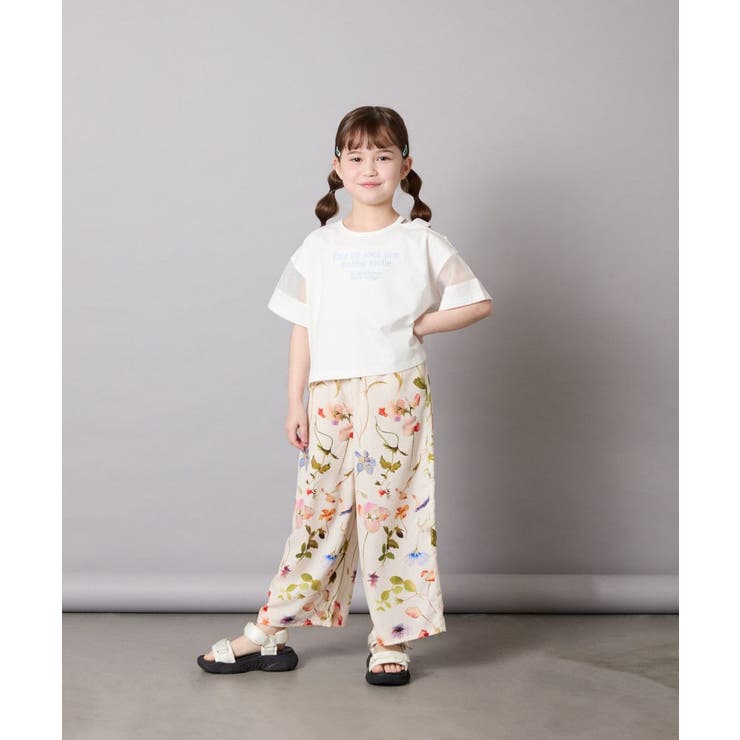 [120-160]アシメ肩シアーTシャツ | a.v.v【KIDS】 | 詳細画像27 