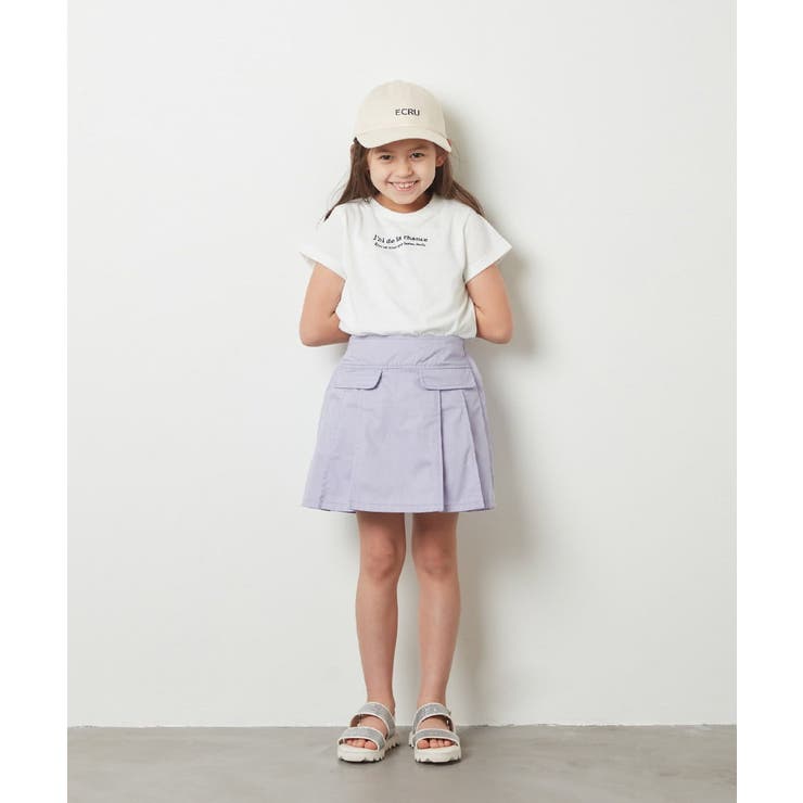 [100-130]ロゴ刺繍Ｔシャツ | a.v.v【KIDS】 | 詳細画像13 