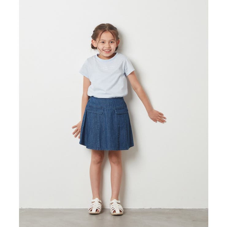 [100-130]ロゴ刺繍Ｔシャツ | a.v.v【KIDS】 | 詳細画像19 