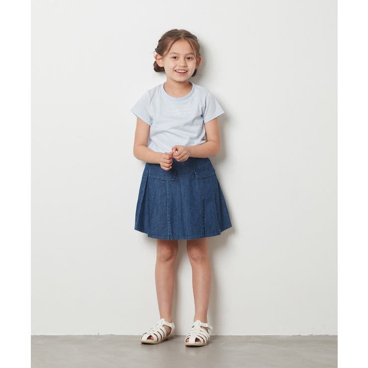 [100-130]ロゴ刺繍Ｔシャツ | a.v.v【KIDS】 | 詳細画像21 