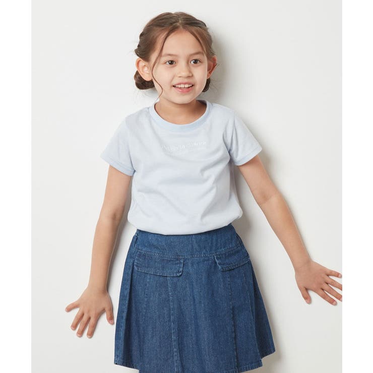 [100-130]ロゴ刺繍Ｔシャツ | a.v.v【KIDS】 | 詳細画像23 