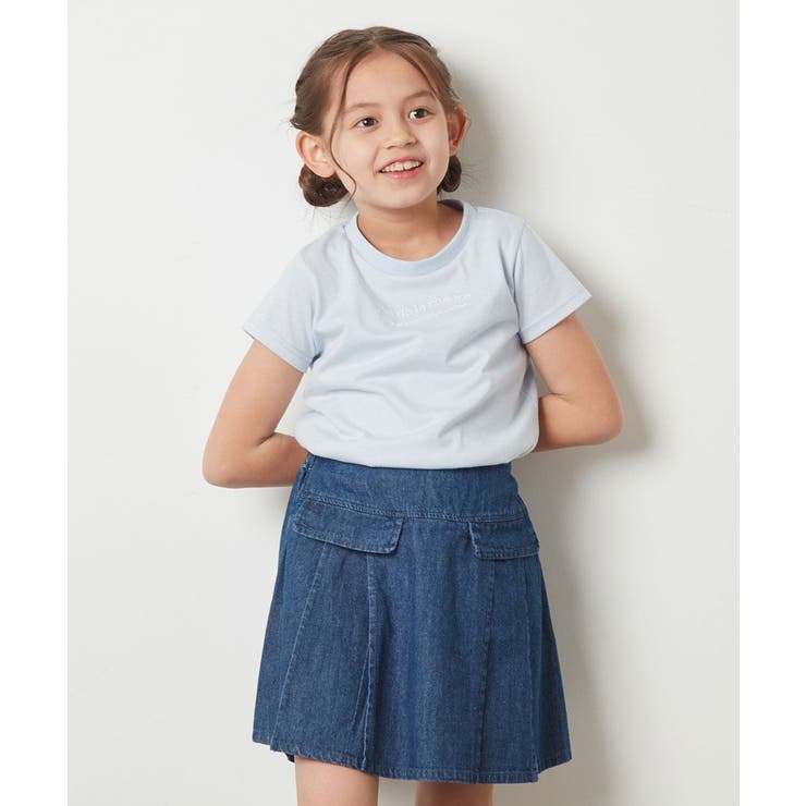 [100-130]ロゴ刺繍Ｔシャツ | a.v.v【KIDS】 | 詳細画像24 