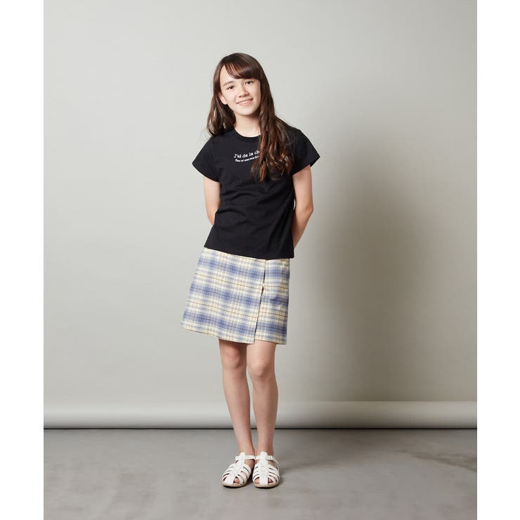 [100-130]ロゴ刺繍Ｔシャツ | a.v.v【KIDS】 | 詳細画像5 