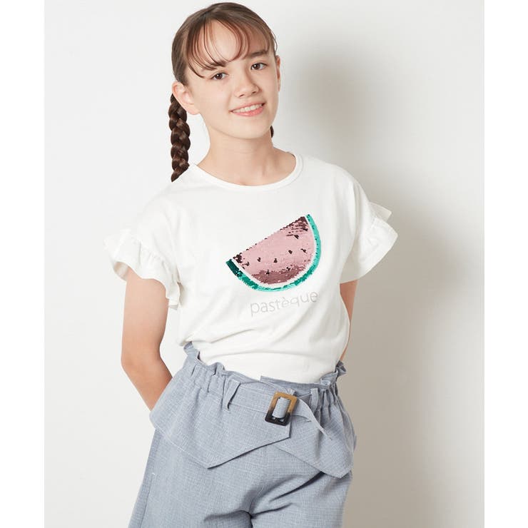 [140-150]袖フリルスパンコールＴシャツ | a.v.v【KIDS】 | 詳細画像11 