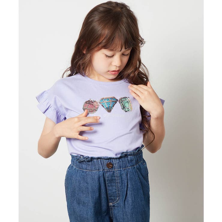 [140-150]袖フリルスパンコールＴシャツ | a.v.v【KIDS】 | 詳細画像17 