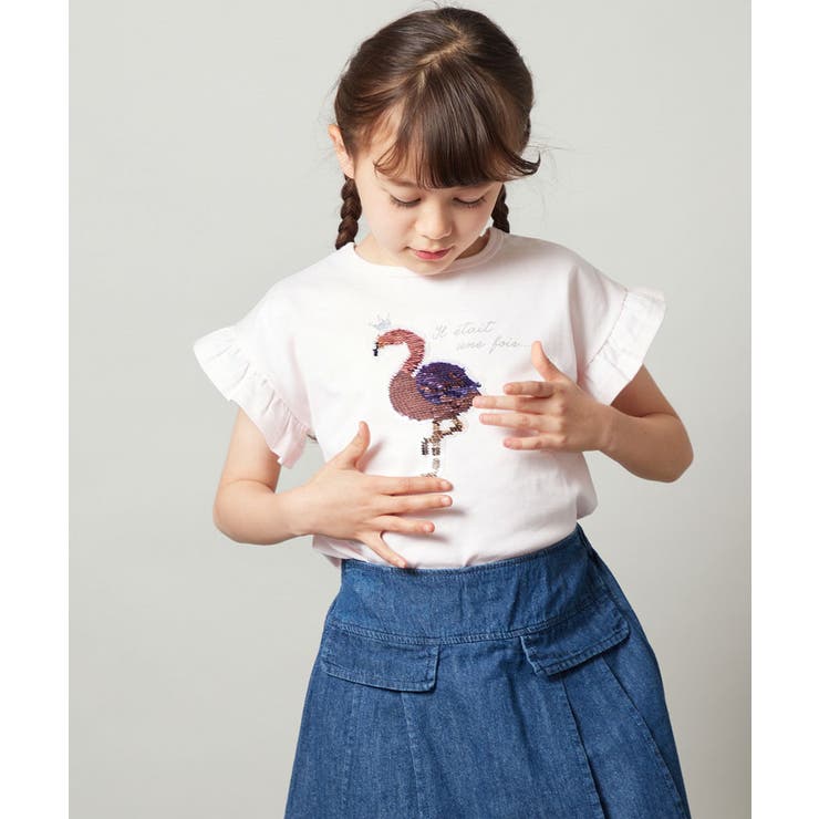 [140-150]袖フリルスパンコールＴシャツ | a.v.v【KIDS】 | 詳細画像25 