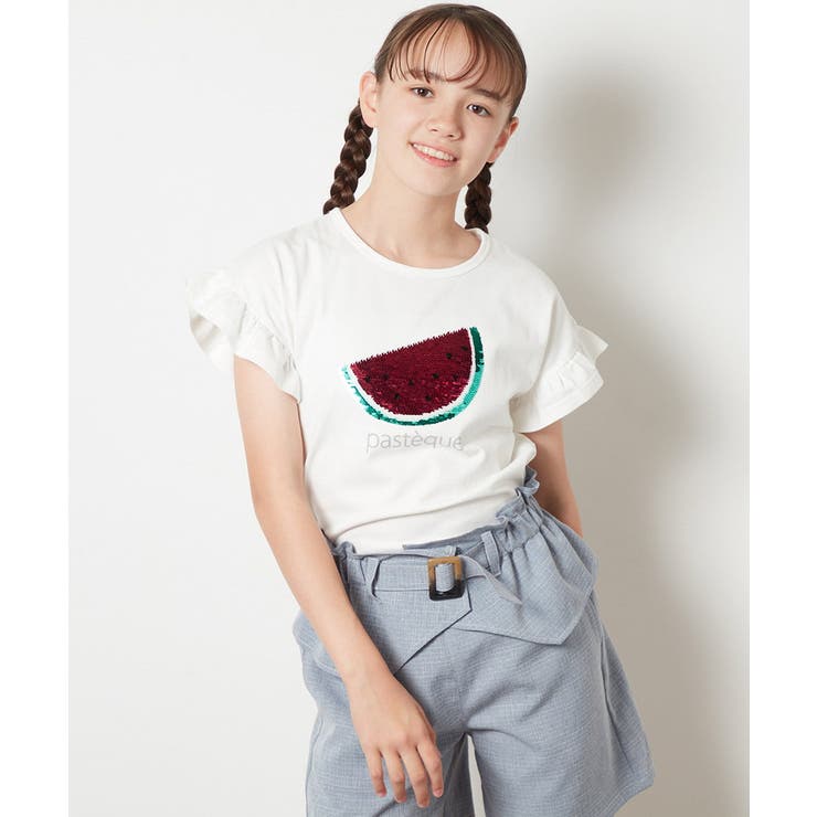 [160]袖フリルスパンコールＴシャツ | a.v.v【KIDS】 | 詳細画像17 