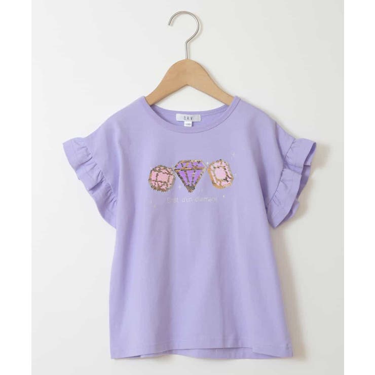[160]袖フリルスパンコールＴシャツ | a.v.v【KIDS】 | 詳細画像32 