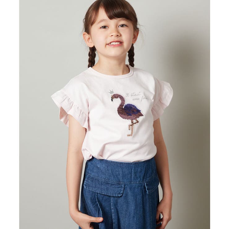 [160]袖フリルスパンコールＴシャツ | a.v.v【KIDS】 | 詳細画像4 