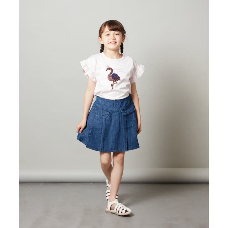 [160]袖フリルスパンコールＴシャツ | a.v.v【KIDS】 | 詳細画像5 