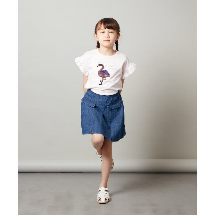 [160]袖フリルスパンコールＴシャツ | a.v.v【KIDS】 | 詳細画像6 