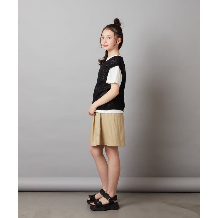 [100-130]【2点セット】メッシュ編みニットベストセット | a.v.v【KIDS】 | 詳細画像17 