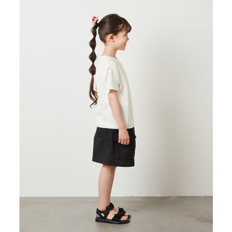 [100-130]【2点セット】メッシュ編みニットベストセット | a.v.v【KIDS】 | 詳細画像8 