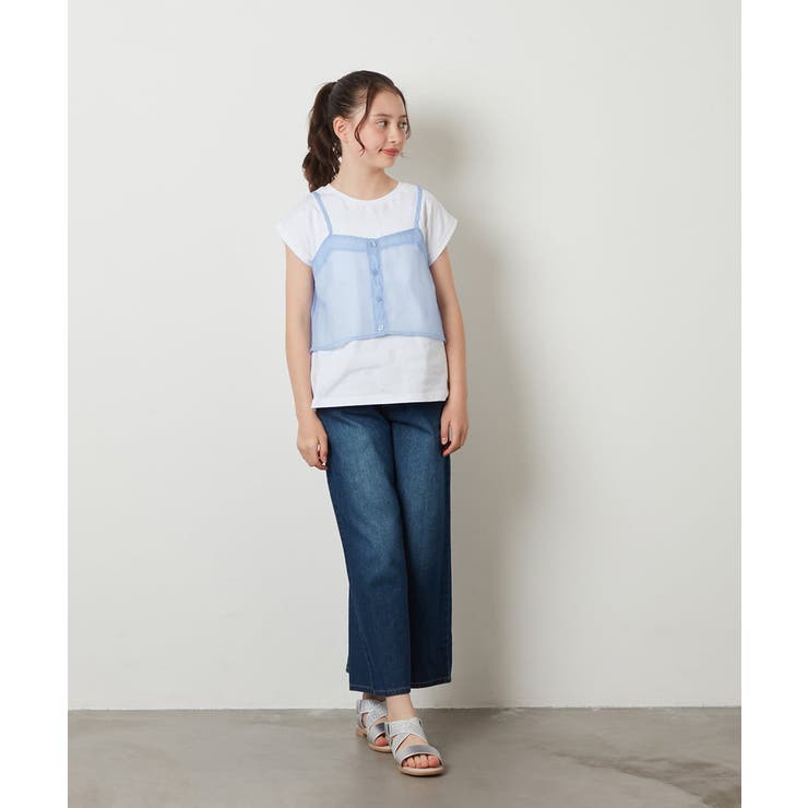 [100-130]シアーキャミドッキングＴシャツ | a.v.v【KIDS】 | 詳細画像11 
