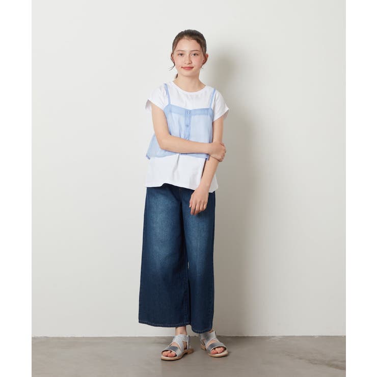 [100-130]シアーキャミドッキングＴシャツ | a.v.v【KIDS】 | 詳細画像12 