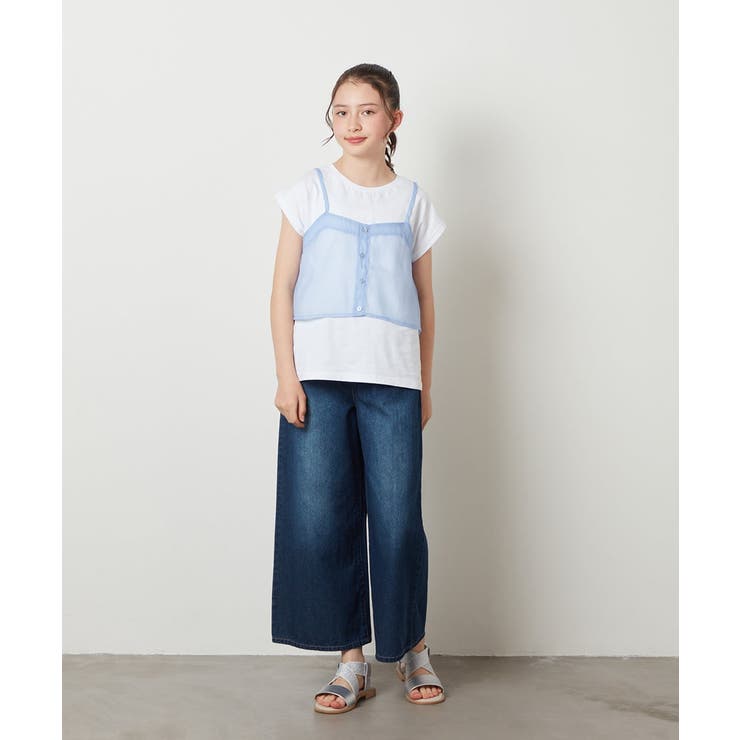 [100-130]シアーキャミドッキングＴシャツ | a.v.v【KIDS】 | 詳細画像13 