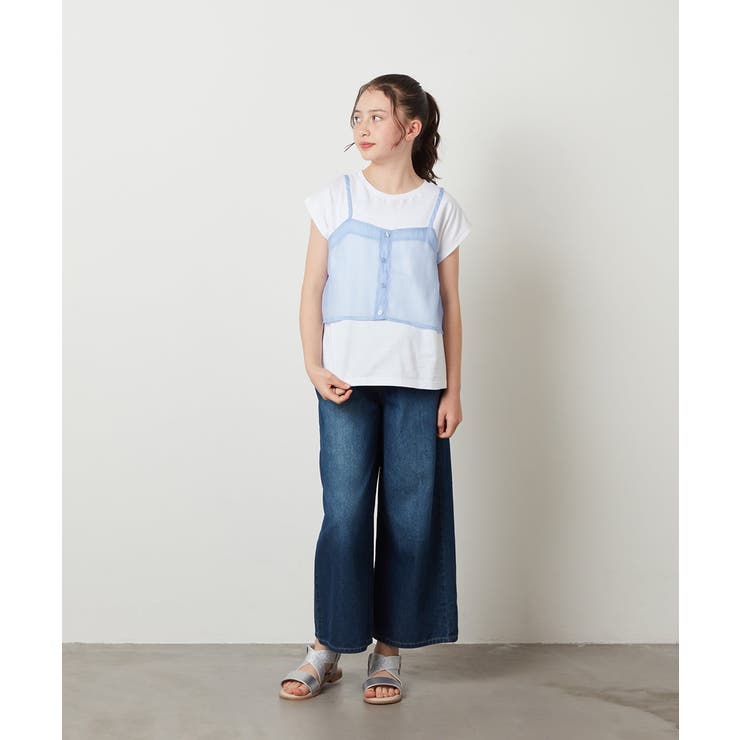 [100-130]シアーキャミドッキングＴシャツ | a.v.v【KIDS】 | 詳細画像14 