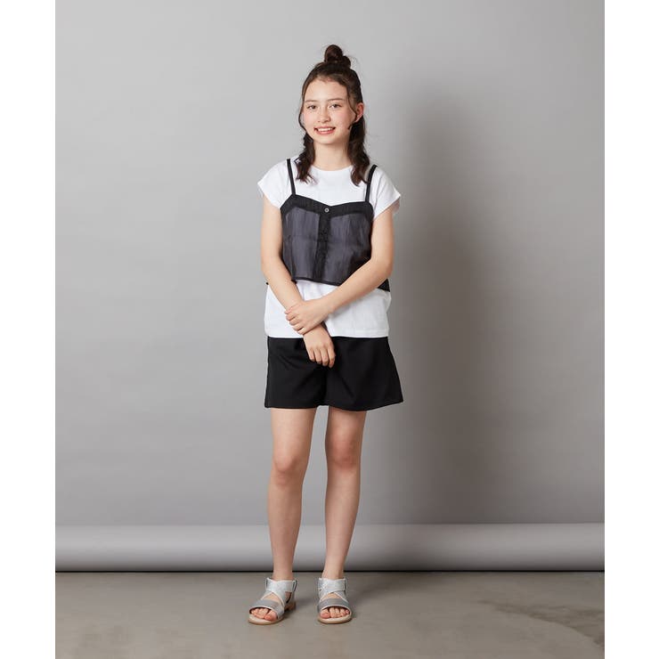 [100-130]シアーキャミドッキングＴシャツ | a.v.v【KIDS】 | 詳細画像2 