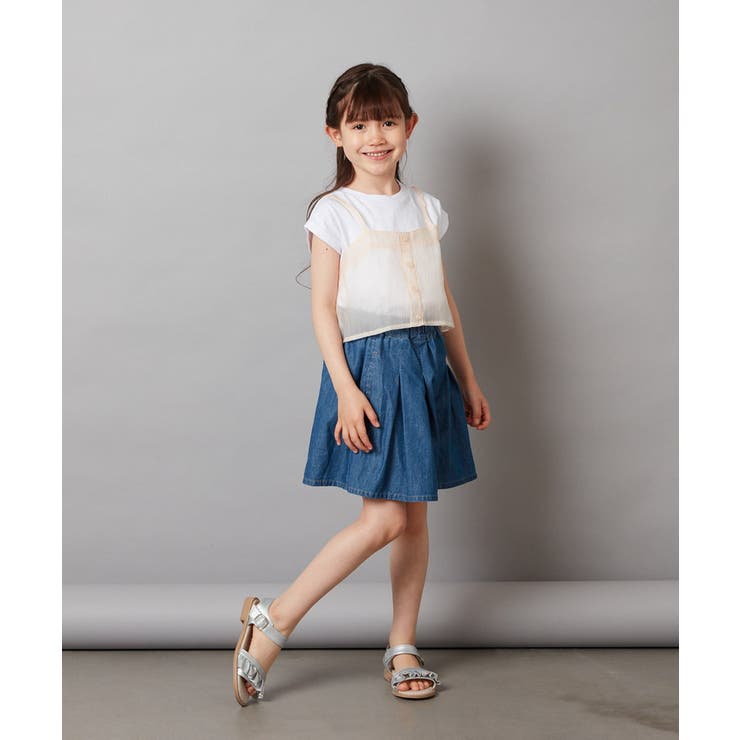 [100-130]シアーキャミドッキングＴシャツ | a.v.v【KIDS】 | 詳細画像27 